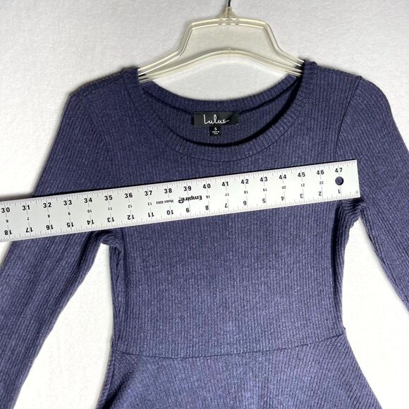 Lulu's Soft Dark Blue Long-Sleeved Dress‎ Women Size S - Picture 11 of 11
